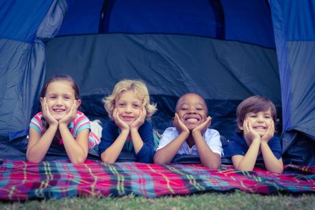 kids backyard camping